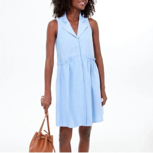 Tuckernuck Oxford Blue Sleeveless Royal Shirt Dress Medium - Picture 3 of 9